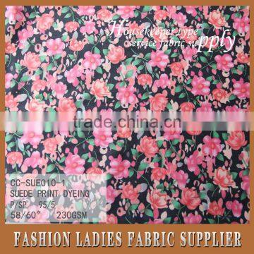 Shaoxing Cicheng Textile China Supplier Flower Garden Printed Hot Sale Suede Fabric photo-5