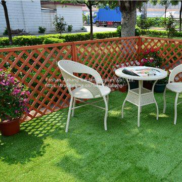30x30cm interlocking antibacterial artificial plastic grass floor tile with permeable backing for garden landscaping