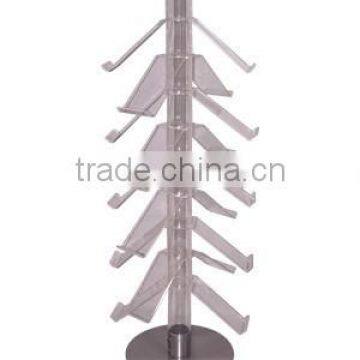 Rotating 9-tire Acrylic Shoes Store Display Stand