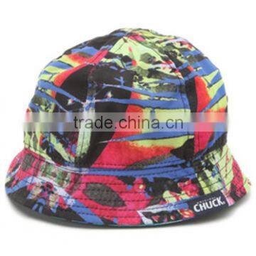 Spring/Summer fashion mesh panel camouflage bell hat with band