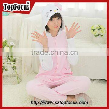 Sexy Cat Pattern Cotton Onesie Adult Spring Jumpsuit Pajama for Sale photo-5
