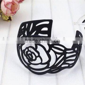 Preety Black Rose Hollow Jewelry Bangles for Girls photo-2