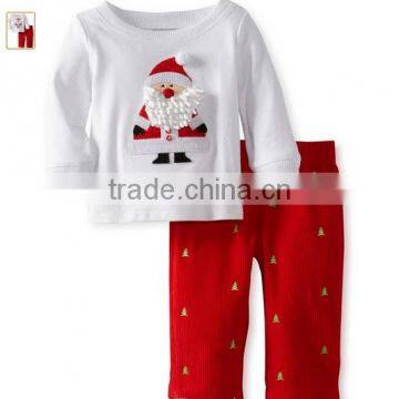 New 2015 boys and girls Santa Claus Pattern Clothing for Christmas Holidays Baby Clothes sets kids outfits and sets