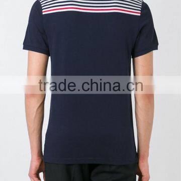 China Wholesale Midnight Blue Cotton Striped Polo Shirts Wholesale China photo-4