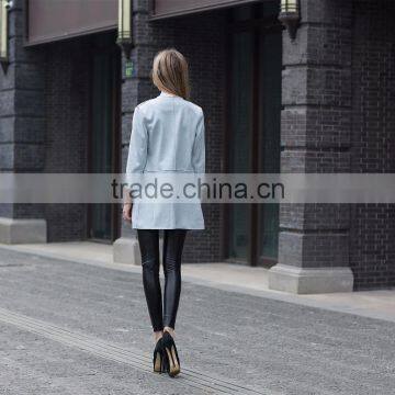 New Fashion Suede Jacket Long Coat for Ladies Women's Long Washed Elegant Coat photo-3