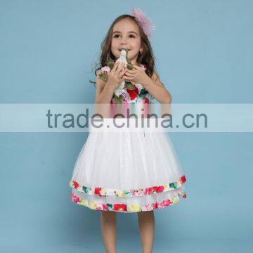 High Quality Cotton Lining Tulle Layered Flower Girl Dress photo-3