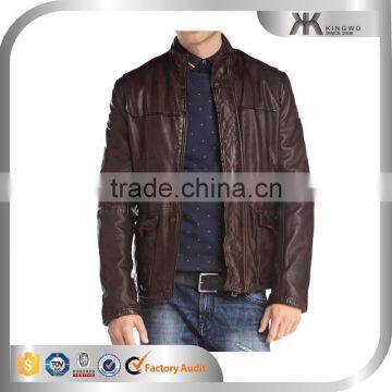 Latest Desigh Distressed Brown Leather Jacket Cool Leather Jacket photo-2