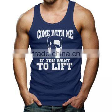 Custom Silk Screen Printing Wholesale Bodybuilding Stringer 100 Cotton Tank Top photo-6