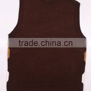 Diamond Sleeveless Sweater Knitting Pattern For Men photo-2