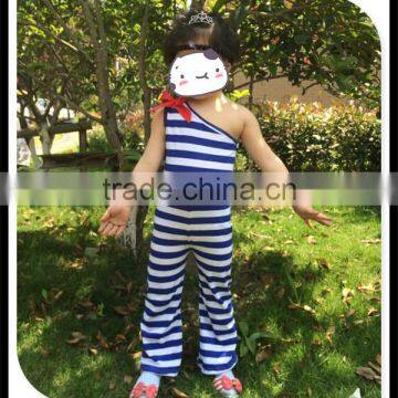 Newest Fashion Baby Rompers Wholesale Cute Toddler Girl One Shoulder Spring Summer Stripes Jumper photo-3