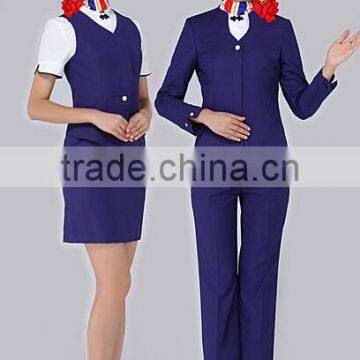 Custom Factory Price Autumn Season Manufacturer China Fashion Airline Stewardess Uniforms Wholesale photo-4