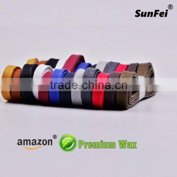 Luxury Custom Flat Waxed Leather Dark Brown Dress Shoelaces for High Shoes With Metal Tips - 12 Colors - EBay/Amazon Supplier photo-5