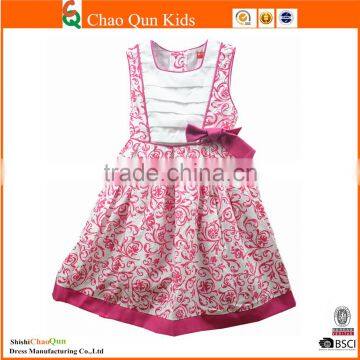 New Model Casual Sleeveless A-line Formal Party Bow Kids Dress
