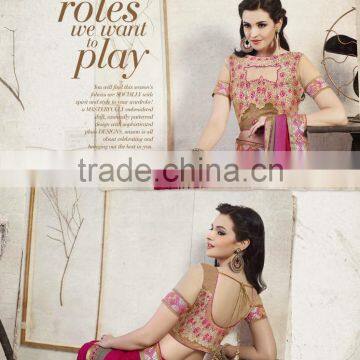 Beautiful Yellow & Dark Green Colors Combination Season In Style Designer Sarees photo-3