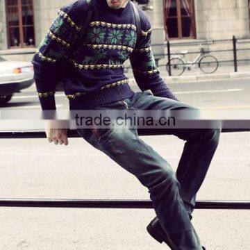 Many New Designs Men Stripe Knitted Christmas for Men Christmas Pullover Sweater photo-2