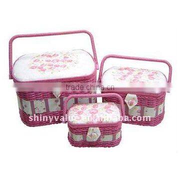 High Quality Eco-friendly Sewing Basket Bamboo Basket Factory