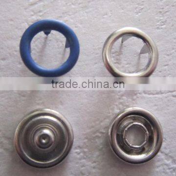 Enviromental-friendly Baby Jumpsuit Brass 4 Part Nickel Color Ring Style Prong Snap Button 9.5mm