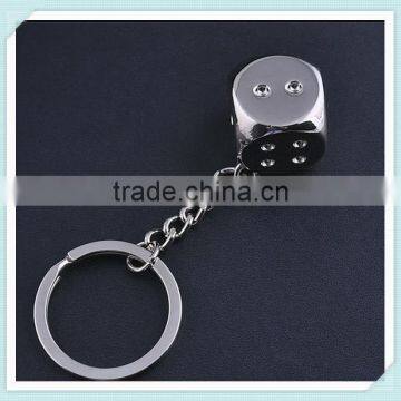 3D Dice Keychains Novelty Metal Keyrings Gifts photo-2