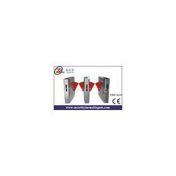 Security access control Turnstile flap barrier gate with wide channel 600 - 900 mm