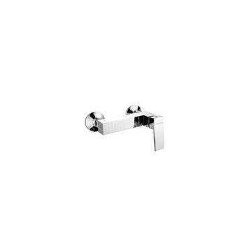 Contemporary Square Shower Mixer Taps / Shower Faucets Wall Mounted with 25mm ceramic cartridge