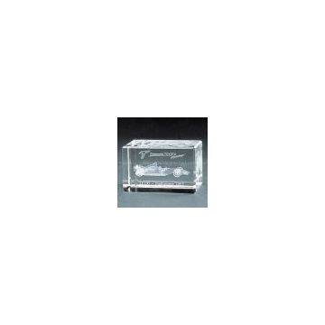 Crystal Block with 3D Image