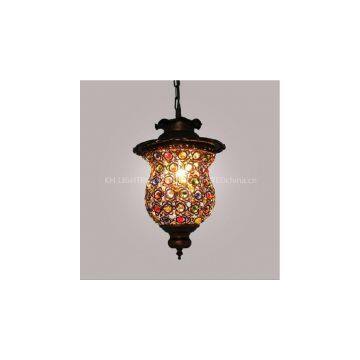 Flush Mount 1 Light Classical Droplight Restoring Ancient Ways Antique Brass Spray Lacquer Glass Metal