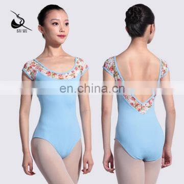 117142209 Girls Half Sleeve Lace Elegant Ballet Leotards