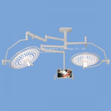 Ceiling Mount Double Domes LED Surgery Lamps System with Camera and Monitor