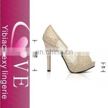 elegant design Lace Sexy highheel Sandals with hollow out