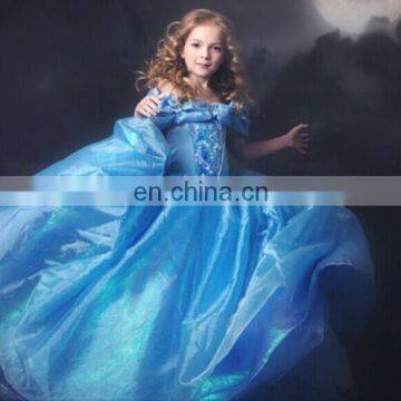 TZ-68131 2015 new styles Shine cinderella costume princess dress cinderella dresses for girls