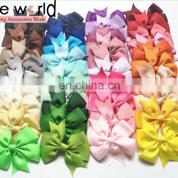 Hot sale Beautiful Grosgrain Bowknot Duckbill Hairpin Hair Clip For Kids