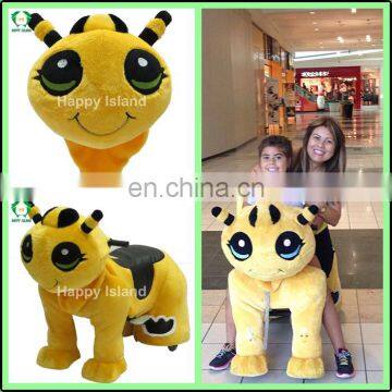 HI CE happy rides on animal plush walking kids and adults animal rides