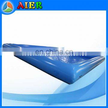 Blue inflatable water pool, inflatable pool with valve flap, air pool for paddle boat