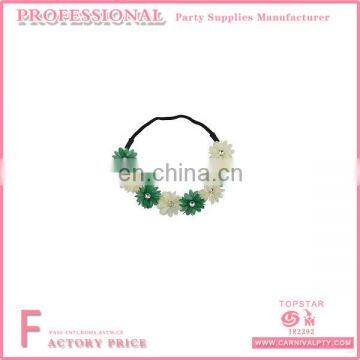 IR2292 New Promotional Irish Party Decoration Green And White Garland Hair Band Headband For Irish Festival