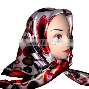 Islamic luxury silklike square scarf