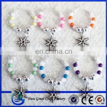 Snowflake wine charms christmas