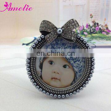 A7088 Pearl Rhinestone Nude Children Funny Photo Frame