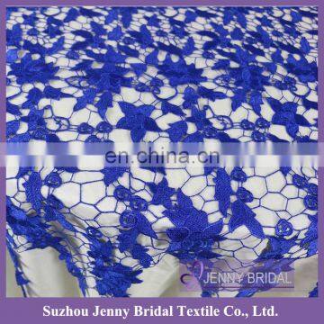 TL050A royal blue embrodiered venice lace fabric cheap wedding table overlays for weddings