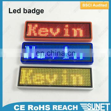 usb rechargeable programmable message led display panel