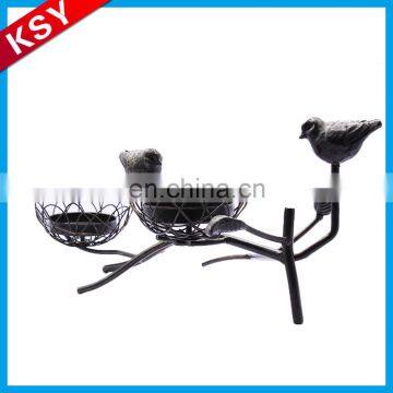 Professional Manufacturer Decorative Black Metal handicraft Flower Candle Holder Lantern Wholesale