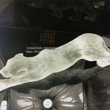 Crystal Big Panther Figurine for Collection or Decoration