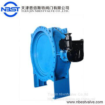 Steam Gas Water Double Eccentric Butterfly Valve Bidirection Flange Triple