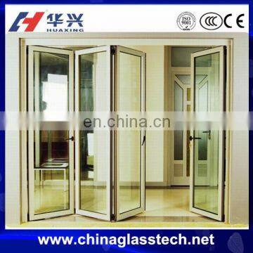 CE Certificate Customized Aluminum Alloy Frame Tempered Glass Soundproof Accordion Door