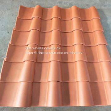 Waterproof Natural Clay Matte Ceramic Roof Tile Spanish Red Clay Roof Tiles