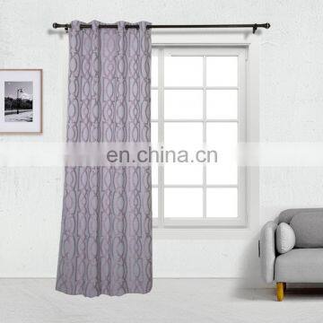 New designs Jacquard blackout window cotton curtain for living room