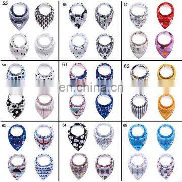 300styles Baby INS Cotton Bibs Unicorn Newborn KIDS Burp Cloths Double Layer Girls Boys Cartoon Animal Owl Pattern Bibs photo-4