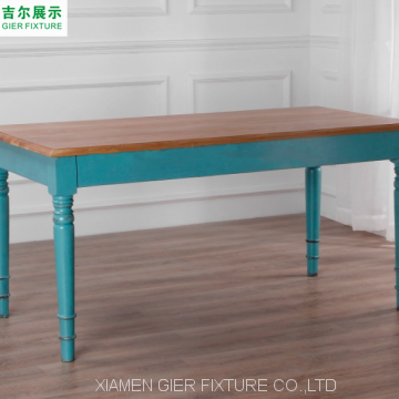 Fashional Norway Oblong Log White Four Seater Wood Dining Table photo-2