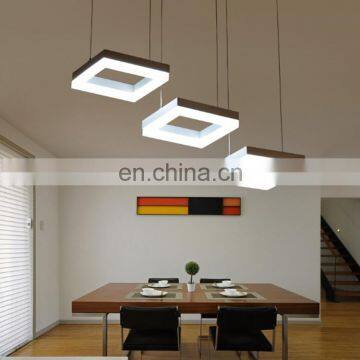 multi-square shape Led pendant chandelier lights acrylic pendant lighting 3 heads led lighting for dinner room living room