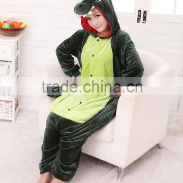 2015 Walsonstyles Cheapest Winter Animal Onesie Pajamas Jumpsuit Flannel Adult Green Dinasour Pajama photo-3