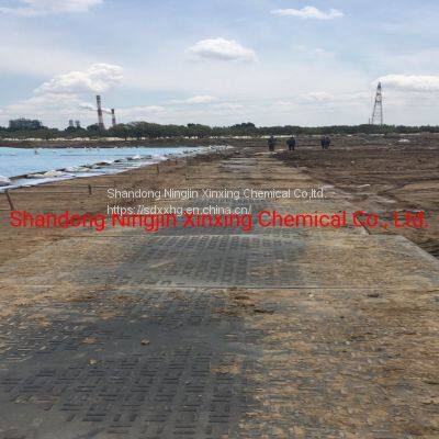 Durable heavy duty polyethylene ground protection mats construction road slabs